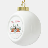 Vrolijk kerstfeest van ons thuis tot aan het jouwe keramische bal ornament (Rechts)