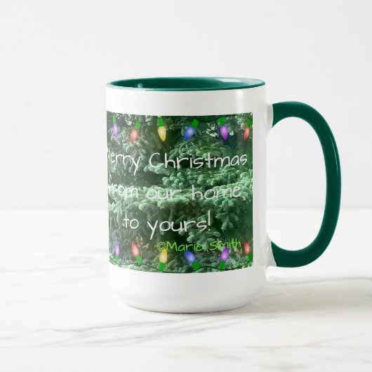Vrolijk kerstfeest van ons thuis tot van jou! mok (Rechts)