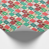 Vrolijk kerstfeest van onze familie 8 Foto's Sjabl Cadeaupapier (Hoek)