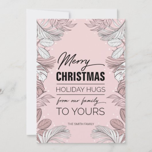 Vrolijk kerstfeest van onze familie feestdagenkaart (Voorkant)