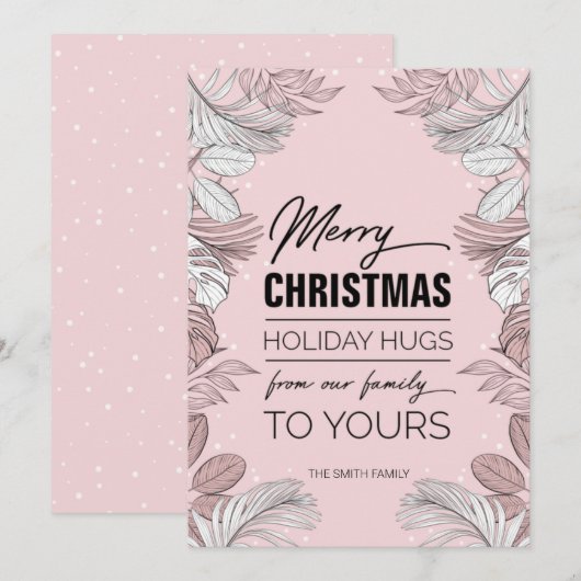 Vrolijk kerstfeest van onze familie feestdagenkaart (Voorkant / Achterkant)