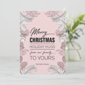 Vrolijk kerstfeest van onze familie feestdagenkaart (Staand voorkant)