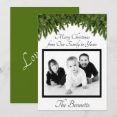 Vrolijk kerstfeest van onze familie naar uw kaart (Voorkant / Achterkant)