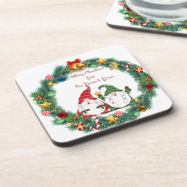 Vrolijk Kerstfeest van Onze Gnome aan de Jouwe op  Bier Onderzetter