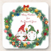 Vrolijk Kerstfeest van Onze Gnome aan de Jouwe op  Bier Onderzetter (Voorkant)