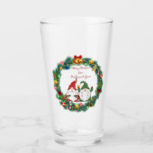 Vrolijk Kerstfeest van Onze Gnome aan de Jouwe op  Glas (Voorkant)