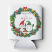 Vrolijk Kerstfeest van Onze Gnome aan Uw Drank Blikjeskoeler (Achterkant)