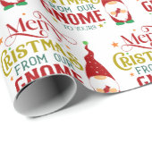 Vrolijk kerstfeest van onze gnoom naar de jouwe cadeaupapier (Rol Hoek)