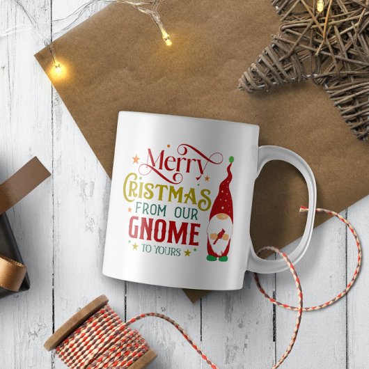Vrolijk kerstfeest van onze gnoom naar de jouwe koffiemok