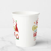 Vrolijk kerstfeest van onze gnoom naar de jouwe papieren bekers (Rechts)