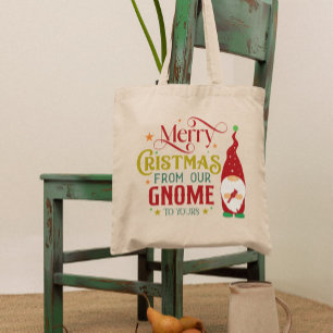 Vrolijk kerstfeest van onze gnoom naar de jouwe tote bag