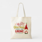 Vrolijk kerstfeest van onze gnoom naar de jouwe tote bag (Achterkant)