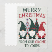 Vrolijk kerstfeest van onze gnoom tot de jouwe kaart (Voorkant / Achterkant)