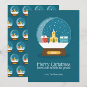 Vrolijk kerstfeest van onze quarantainebel feestdagenkaart (Voorkant / Achterkant)