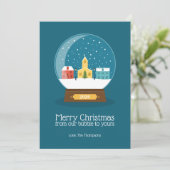 Vrolijk kerstfeest van onze quarantainebel feestdagenkaart (Staand voorkant)