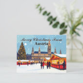 Vrolijk kerstfeest van Oostenrijk Marktvakantie Briefkaart (Staand voorkant)