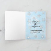 Vrolijk kerstfeest van opa en oma kaart (Binnen)