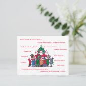 Vrolijk kerstfeest van over de hele wereld feestdagenkaart (Staand voorkant)