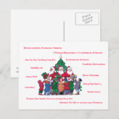 Vrolijk kerstfeest van over de hele wereld feestdagenkaart (Voorkant / Achterkant)