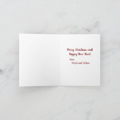 Vrolijk kerstfeest van Patrick en Destinie Note Ca Notitiekaartje (Binnen)