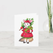 Vrolijk kerstfeest van Patrick en Destinie Notitiekaartje (Voorkant)