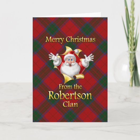 Vrolijk kerstfeest van Robertson Clan Feestdagen Kaart (Voorkant)
