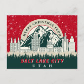 Vrolijk kerstfeest van Salt Lake City Utah souveni Briefkaart (Voorkant)