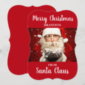 Vrolijk kerstfeest van Santa Claus ADD-kaart RB Feestdagenkaart (Voorkant / Achterkant)