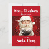 Vrolijk kerstfeest van Santa Claus VOEG Kaart RdS (Voorkant)