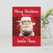 Vrolijk kerstfeest van Santa Claus VOEG Kaart RdS (Staand voorkant)