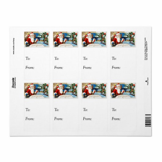  vrolijk kerstfeest van Santa Gift Label (Full Sheet)