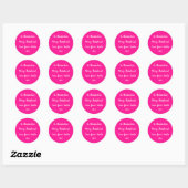 Vrolijk kerstfeest van Santa Hot Pink Gift Label (Vel)