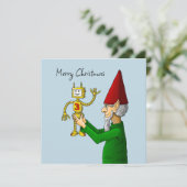 Vrolijk kerstfeest van Santa's Workshop Holiday Ka Feestdagenkaart (Staand voorkant)