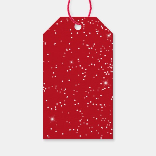 Vrolijk kerstfeest van Sinterklaas Red S Cadeaulabel (Achterkant)