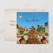 Vrolijk kerstfeest van St Augustine Florida Elegan Feestdagenkaart (Voorkant / Achterkant)