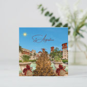 Vrolijk kerstfeest van St Augustine Florida Elegan Feestdagenkaart (Staand voorkant)