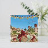 Vrolijk kerstfeest van St Augustine Florida Elegan Feestdagenkaart (Staand voorkant)