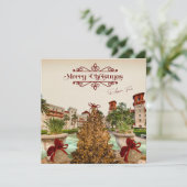 Vrolijk kerstfeest van St Augustine Florida Elegan Feestdagenkaart (Staand voorkant)