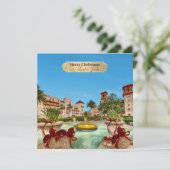 Vrolijk kerstfeest van St Augustine Florida Elegan Feestdagenkaart (Staand voorkant)