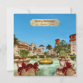 Vrolijk kerstfeest van St Augustine Florida Elegan Feestdagenkaart (Voorkant)