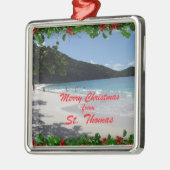 Vrolijk kerstfeest van St. Thomas Metalen Ornament (Links)