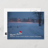 Vrolijk kerstfeest van Suomi Finland Feestdagenkaart (Voorkant / Achterkant)