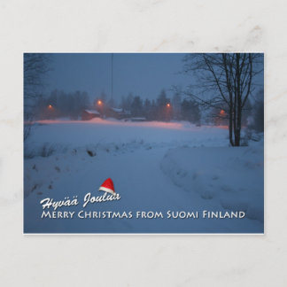 Vrolijk kerstfeest van Suomi Finland Feestdagenkaart