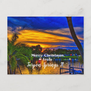 Vrolijk kerstfeest van Tarpon Springs, FL Briefkaart