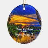 Vrolijk kerstfeest van Tarpon Springs, FL Keramisch Ornament (Links)