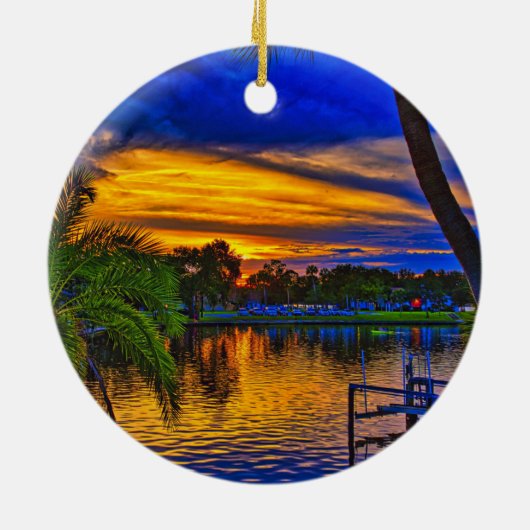 Vrolijk kerstfeest van Tarpon Springs, FL Keramisch Ornament (Achterkant)