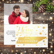 Vrolijk kerstfeest van Tennessee State Outline Fot