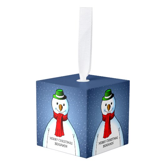 Vrolijk kerstfeest van The Marvelous Snowman Decoratie (Voorkant hoekig)