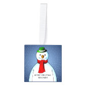 Vrolijk kerstfeest van The Marvelous Snowman Decoratie (Voorkant)