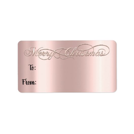 Vrolijk kerstfeest van tot handvol Roos poeder Etiket (Voorkant)